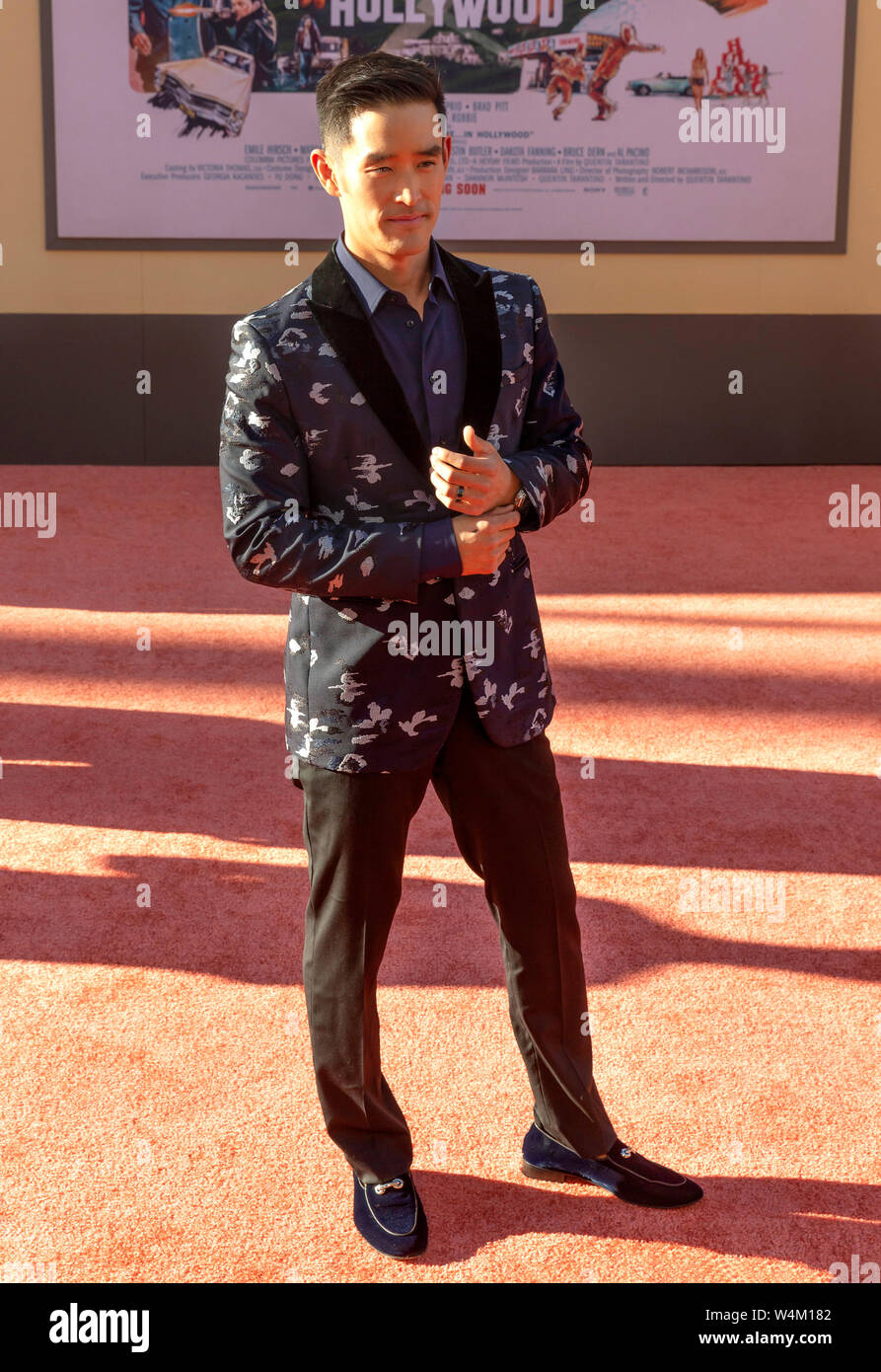 Los Angeles, CA - Luglio 22, 2019: Mike Moh assiste il Los Angeles Premiere di " una volta a Hollywood" tenutasi presso la TCL Teatro Cinese Foto Stock