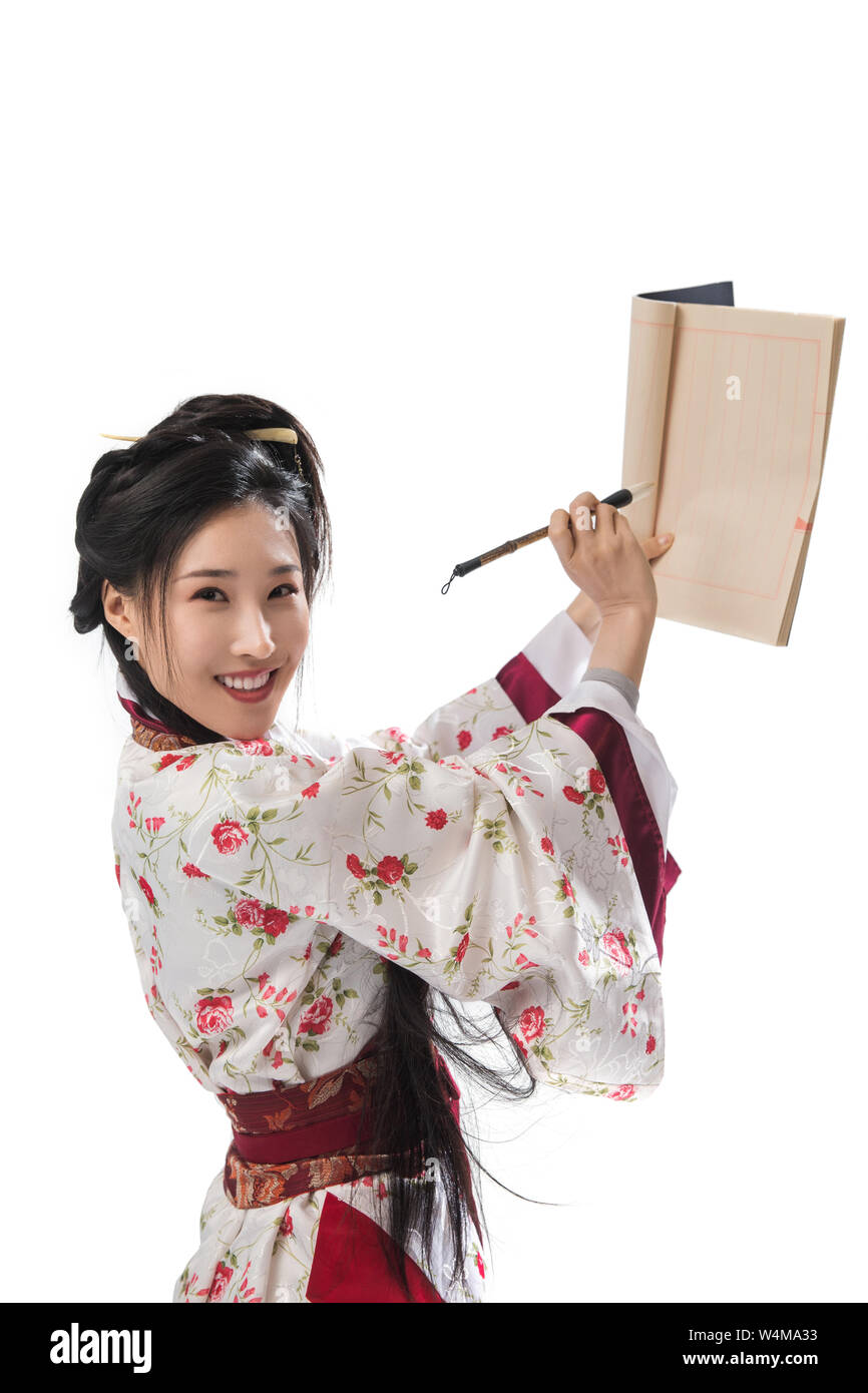 Costume antico di scrittura di bellezza Foto Stock