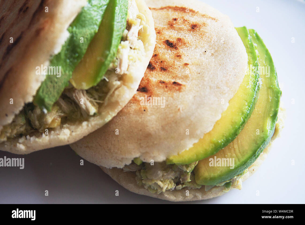 Arepas venezuelane con spazio di copia Foto Stock