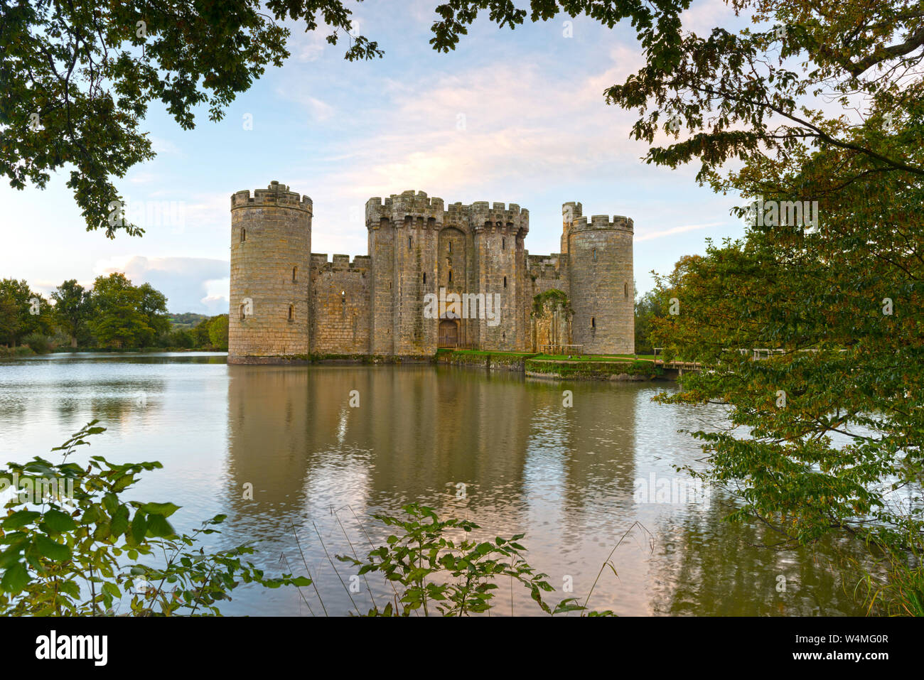 Il Castello di Bodiam in Inghilterra Foto Stock