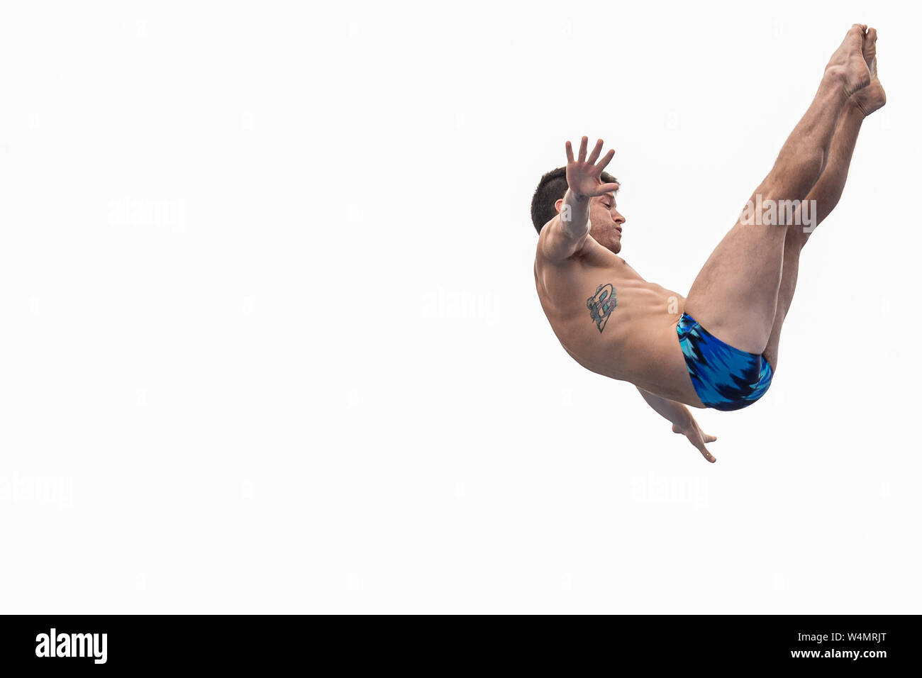 24 luglio 2019 Gwangju, Corea del Sud 18° Campionato Mondiale di Aquatica della FINA 24-07-2019: Zwemmen: High Diving Men Final: Gwangju lo BUE Steve USA STATI UNITI D'AMERICA Gwangju Corea del Sud 24/07/2019 High Diving Men Final 18° Campionato Mondiale di Aquatica della FINA Università di Chosun Foto Stock
