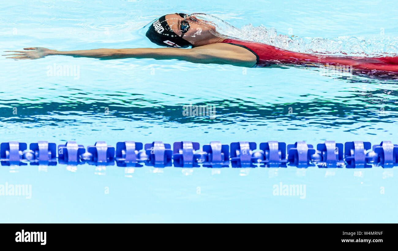 24 luglio 2019 Gwangju, Corea del Sud 18° Campionato Mondiale di Aquatica della FINA 24-07-2019: Zwemmen: WK 2019: Gwangju Panzieri Margherita ITA ITALIA Gwangju Corea del Sud 24/07/2019 misto di nuoto 4x100m Medley Relay 18° Campionato Mondiale di Aquatica della FINA Centro Acquatico Universitario di Nambu Foto Stock
