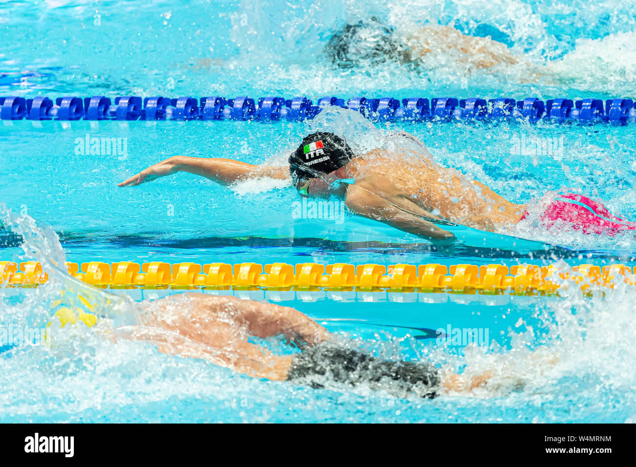 24 luglio 2019 Gwangju, Corea del Sud 18° Campionato Mondiale di Aquatica della FINA 24-07-2019: Zwemmen: WK 2019: Gwangju MIRESSI Alessandro ITA ITALIA Gwangju Corea del Sud 24/07/2019 Nuoto uomini 100m Freestyle 18° Campionato Mondiale di Aquatica della FINA Centro Acquatico Universitario di Nambu Foto Stock