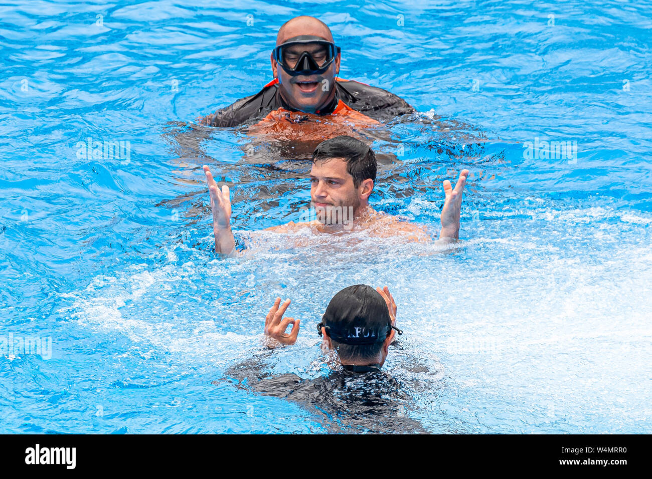 24 luglio 2019 Gwangju, Corea del Sud 18° Campionato Mondiale di Aquatica della FINA 24-07-2019: Zwemmen: High Diving Men Final: Gwangju lo BUE Steve USA STATI UNITI D'AMERICA Gwangju Corea del Sud 24/07/2019 High Diving Men Final 18° Campionato Mondiale di Aquatica della FINA Università di Chosun Foto Stock