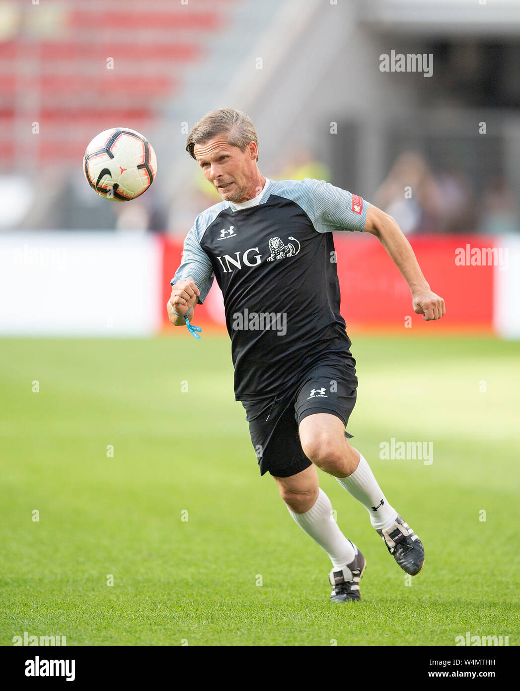 Leverkusen, Deutschland. 21 Luglio, 2019. Dariusz WOSZ (ex calciatore) l'azione. Champions per carità, la carità del gioco del calcio in onore di Michael Schumacher, Team Nowitzki tutte le stelle del team (N) - Team Schumacher e amici del team (S) su 21.07.2019 a Leverkusen/Germania. | Utilizzo di credito in tutto il mondo: dpa/Alamy Live News Foto Stock