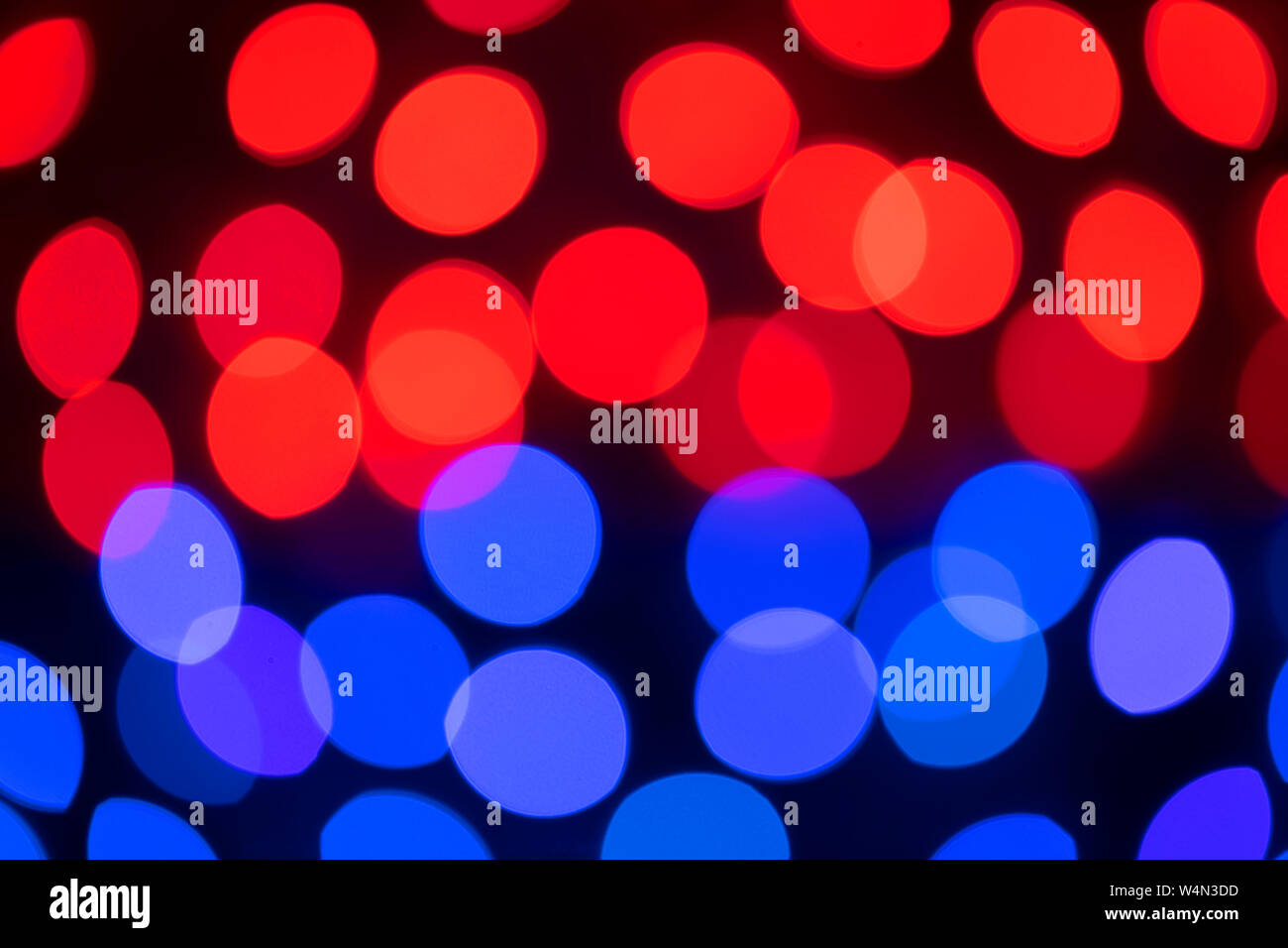 Cerchi sfocata prodotta da una lente in fuori fuoco di parti di un'immagine. Foto Stock