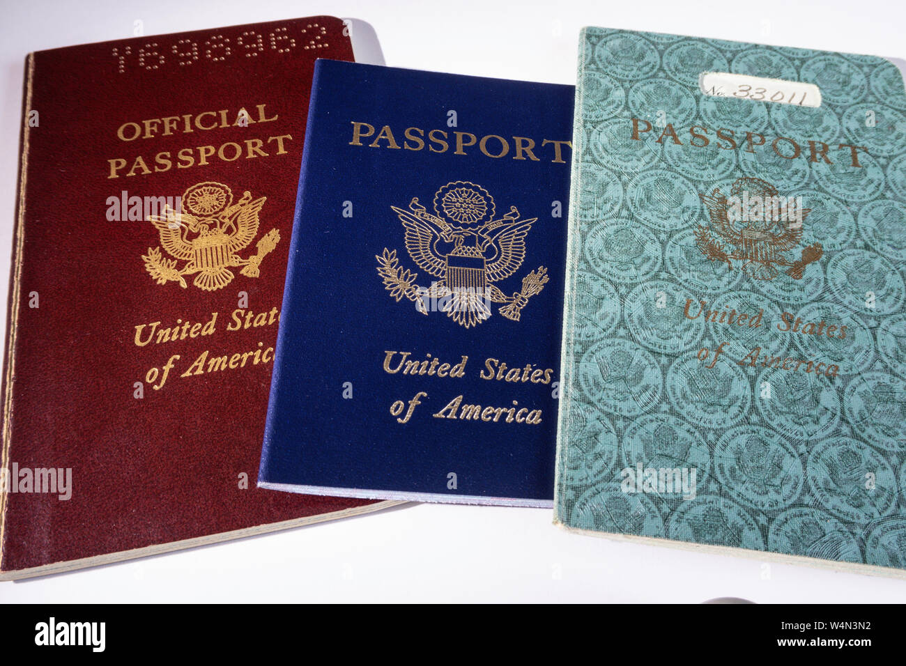 Ancora in vita di USPasspoerts dall'50s, 60s e 70's, STATI UNITI D'AMERICA Foto Stock