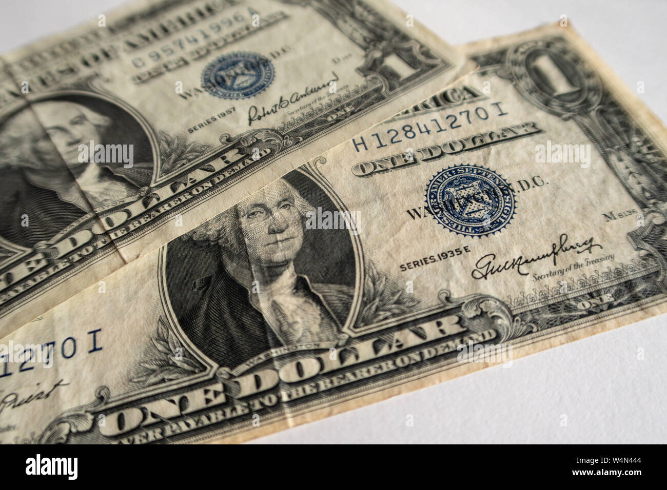 Un dollaro certificato Silver Bill, STATI UNITI D'AMERICA Foto Stock