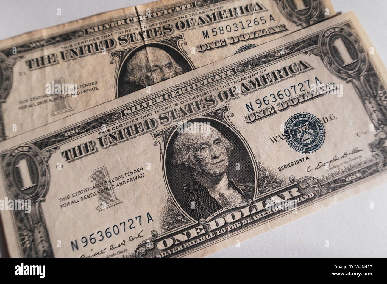 Un dollaro certificato Silver Bill, STATI UNITI D'AMERICA Foto Stock