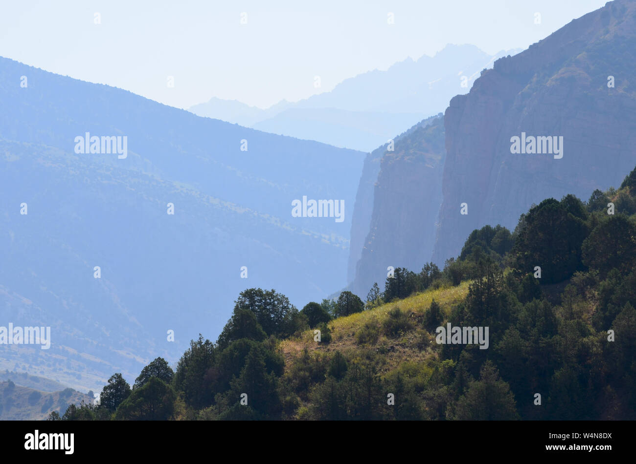 Zarmas Canyon nella provincia Qashqadarya, southeastern Uzbekistan Foto Stock
