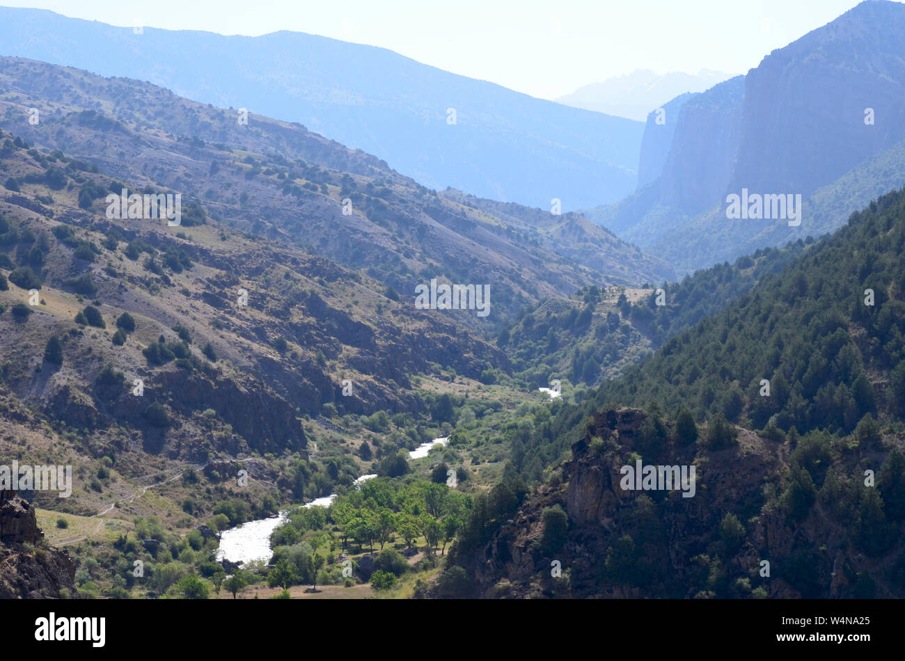 Zarmas Canyon nella provincia Qashqadarya, southeastern Uzbekistan Foto Stock