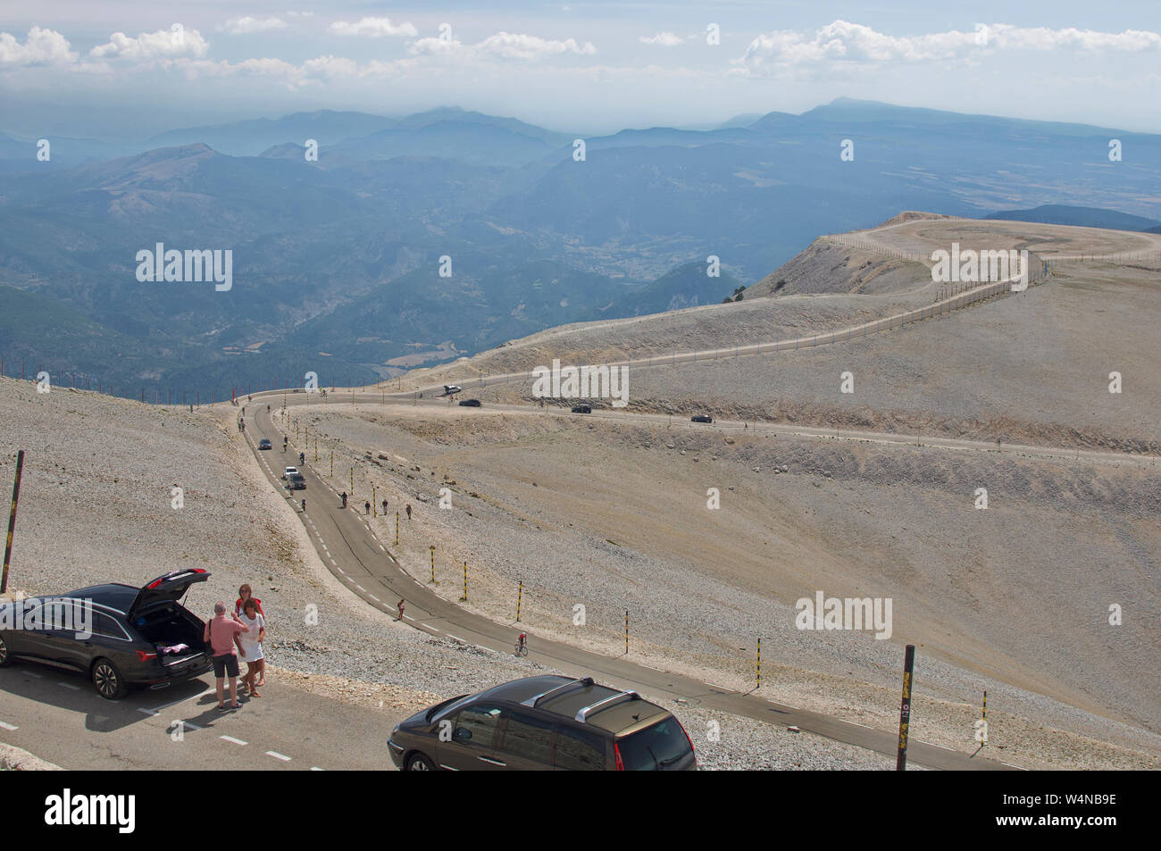 Famoso ciclo montagna di Mont Ventoux Francia Foto Stock