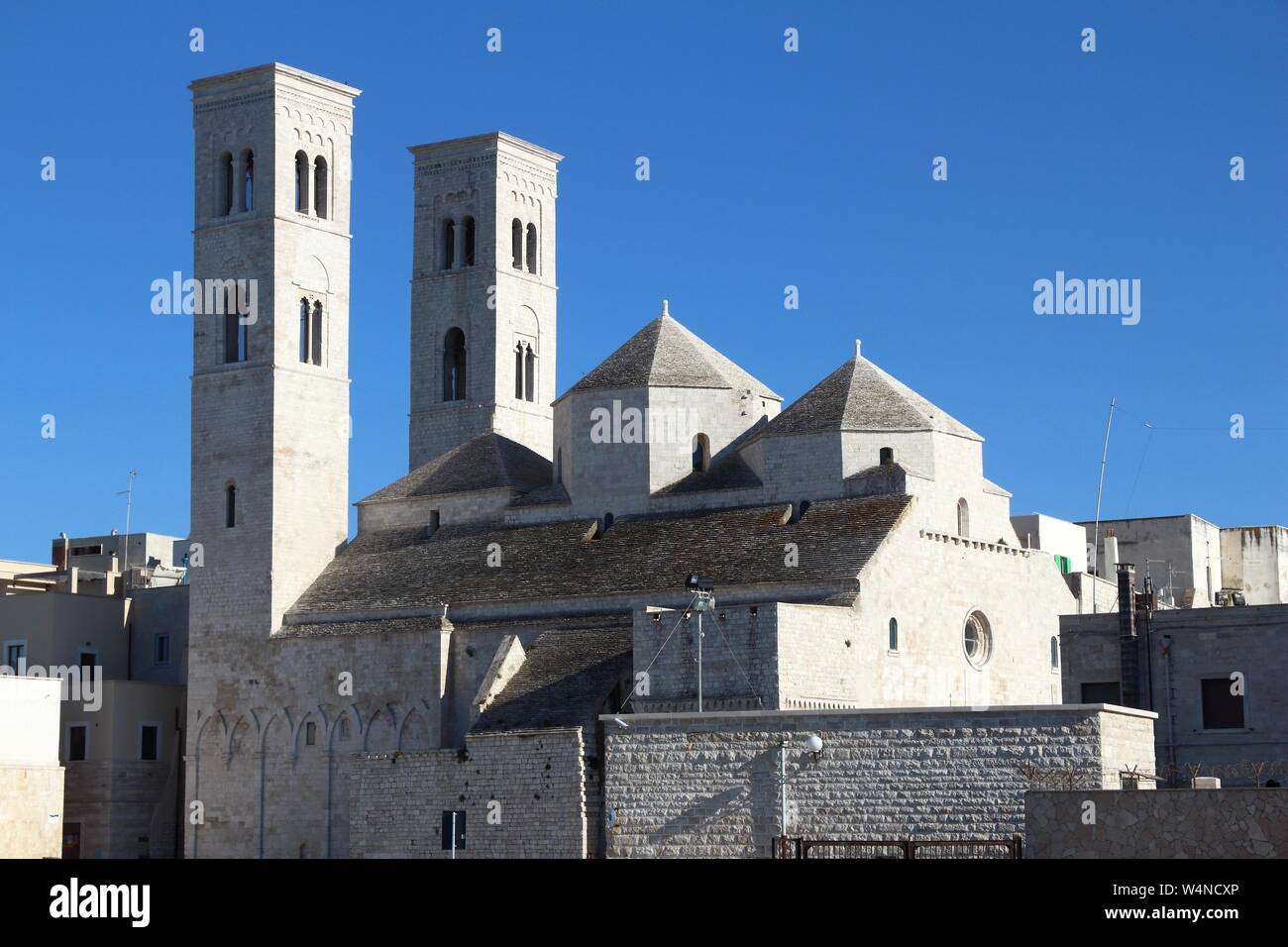 Molfetta Città in Puglia, Italia. Cattedrale di San Corrado di Baviera. Romanico pugliese. Foto Stock