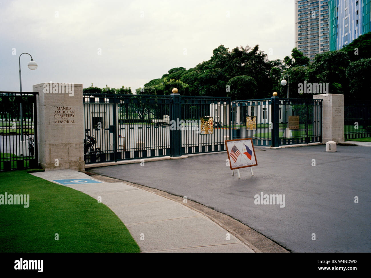 Manila American guerra militare Cimitero e memoriale in Bonifacio città globale in Metro Manila Luzon nelle Filippine del Sud-est asiatico in Estremo Oriente Foto Stock