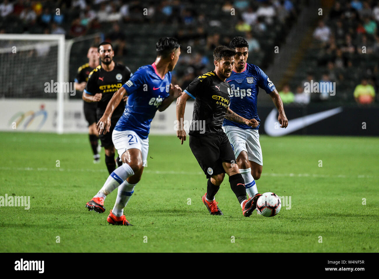 Hong Kong, Hong Kong SAR,Cina il 24 luglio 2019. Kitchee FC vs Manchester City Football Club la pre-stagione amichevole a Hong Kong Stadium,Causeway Bay. Uomo Foto Stock