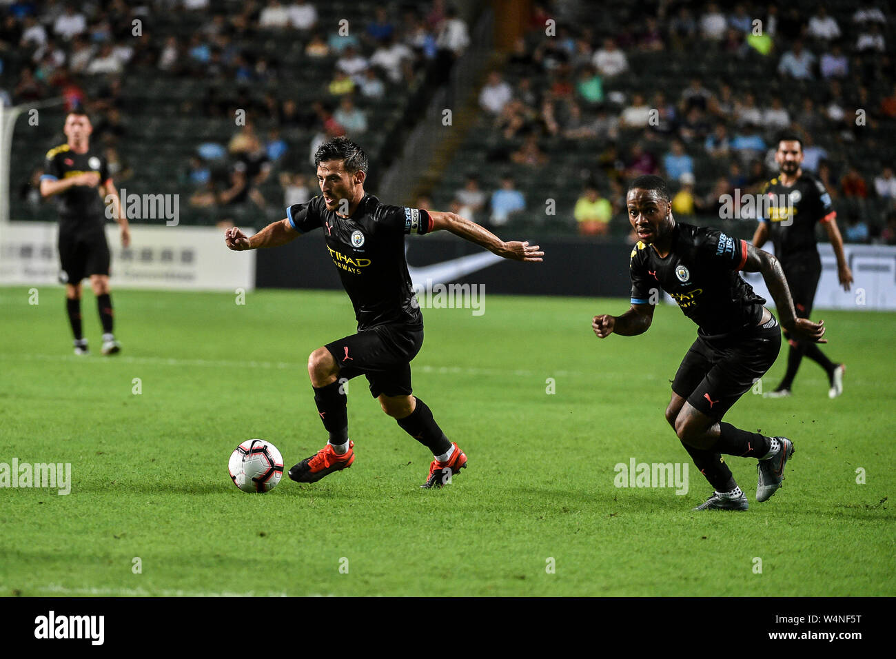 Hong Kong, Hong Kong SAR,Cina il 24 luglio 2019. Kitchee FC vs Manchester City Football Club la pre-stagione amichevole a Hong Kong Stadium,Causeway Bay. Uomo Foto Stock