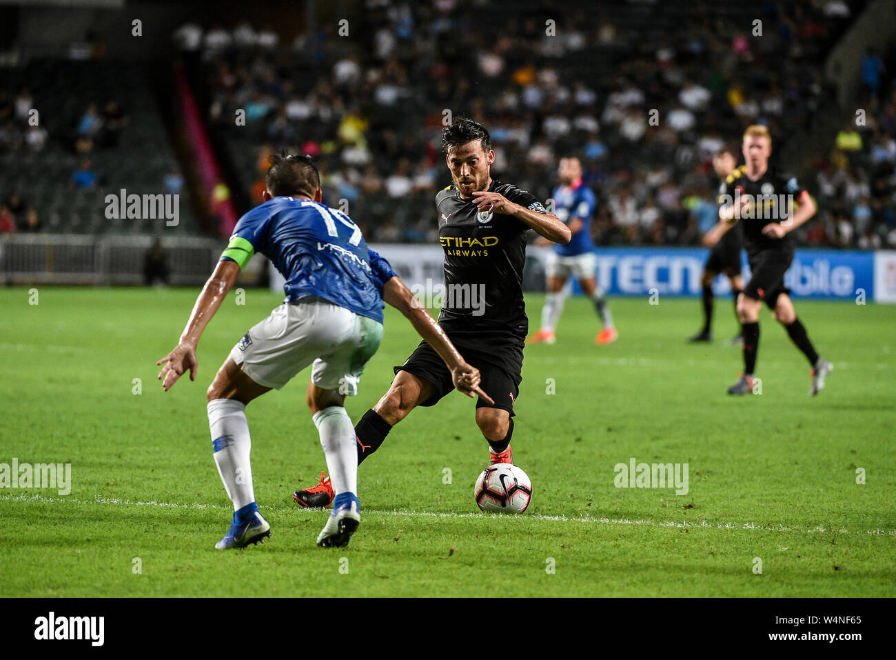 Hong Kong, Hong Kong SAR,Cina il 24 luglio 2019. Kitchee FC vs Manchester City Football Club la pre-stagione amichevole a Hong Kong Stadium,Causeway Bay. Uomo Foto Stock