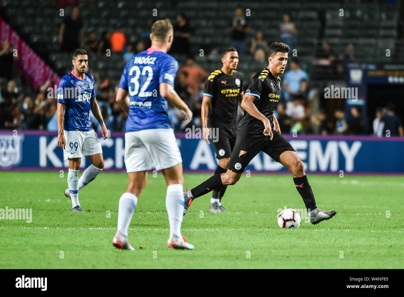 Hong Kong, Hong Kong SAR,Cina il 24 luglio 2019. Kitchee FC vs Manchester City Football Club la pre-stagione amichevole a Hong Kong Stadium,Causeway Bay. Uomo Foto Stock