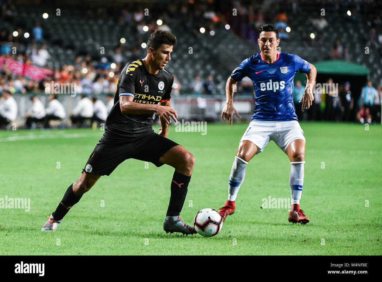 Hong Kong, Hong Kong SAR,Cina il 24 luglio 2019. Kitchee FC vs Manchester City Football Club la pre-stagione amichevole a Hong Kong Stadium,Causeway Bay. Uomo Foto Stock