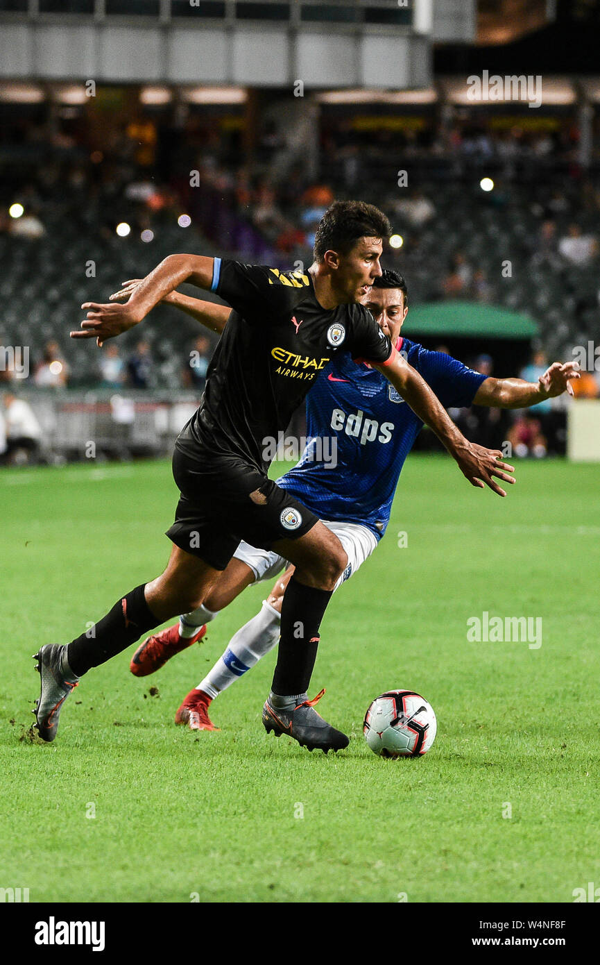 Hong Kong, Hong Kong SAR,Cina il 24 luglio 2019. Kitchee FC vs Manchester City Football Club la pre-stagione amichevole a Hong Kong Stadium,Causeway Bay. Uomo Foto Stock