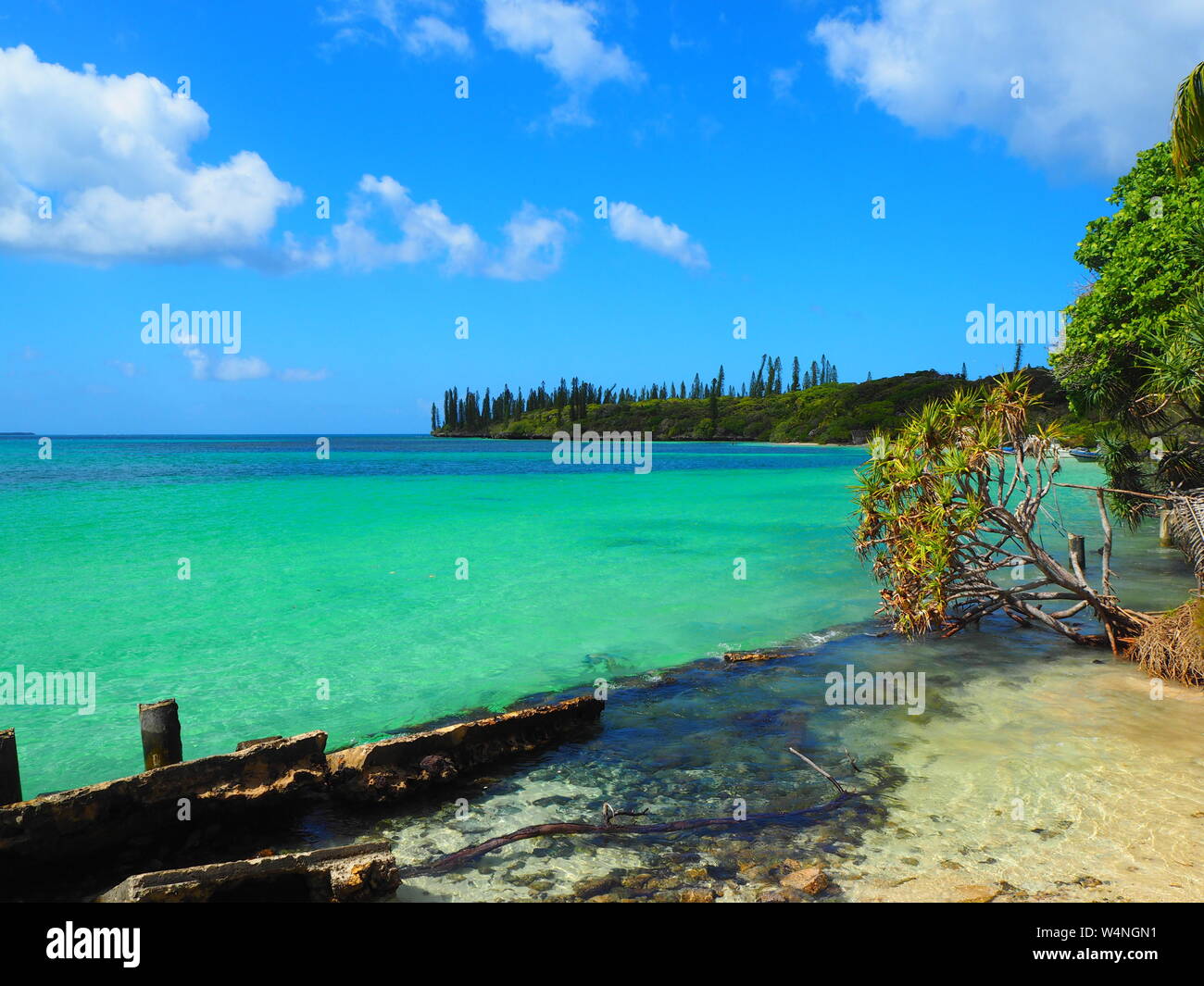 Isola tropicale nei Mari del Sud Foto Stock