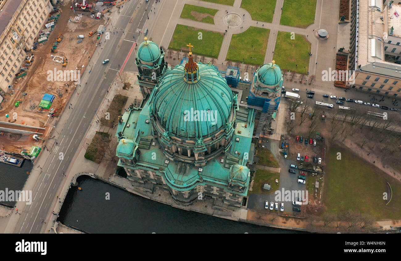 Vista aerea. la cattedrale di Berlino Foto Stock