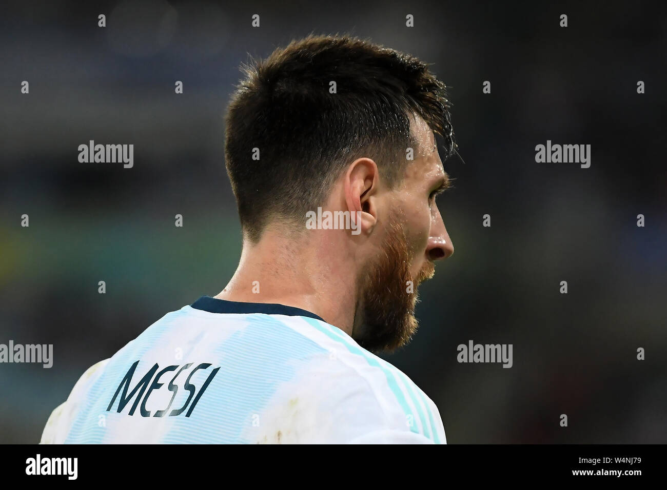 Giocatore di calcio Lionel Messi di Argentina, durante il Venezuela vs Argentina corrispondono per la Copa America 2019 al Maracanã Stadium. Foto Stock