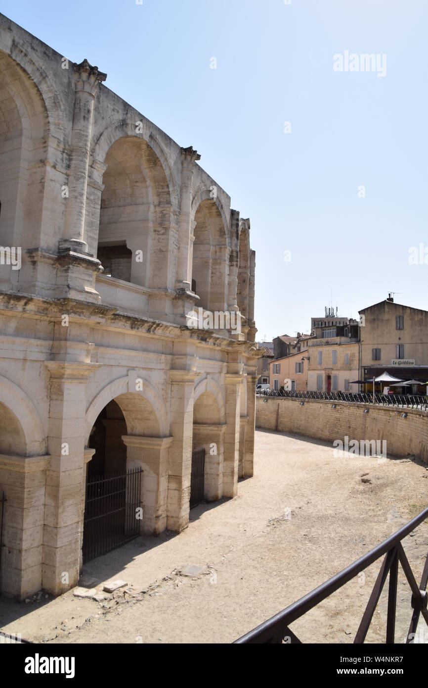 Antica città romana di Arles nel sud della Francia, in Provenza Foto Stock