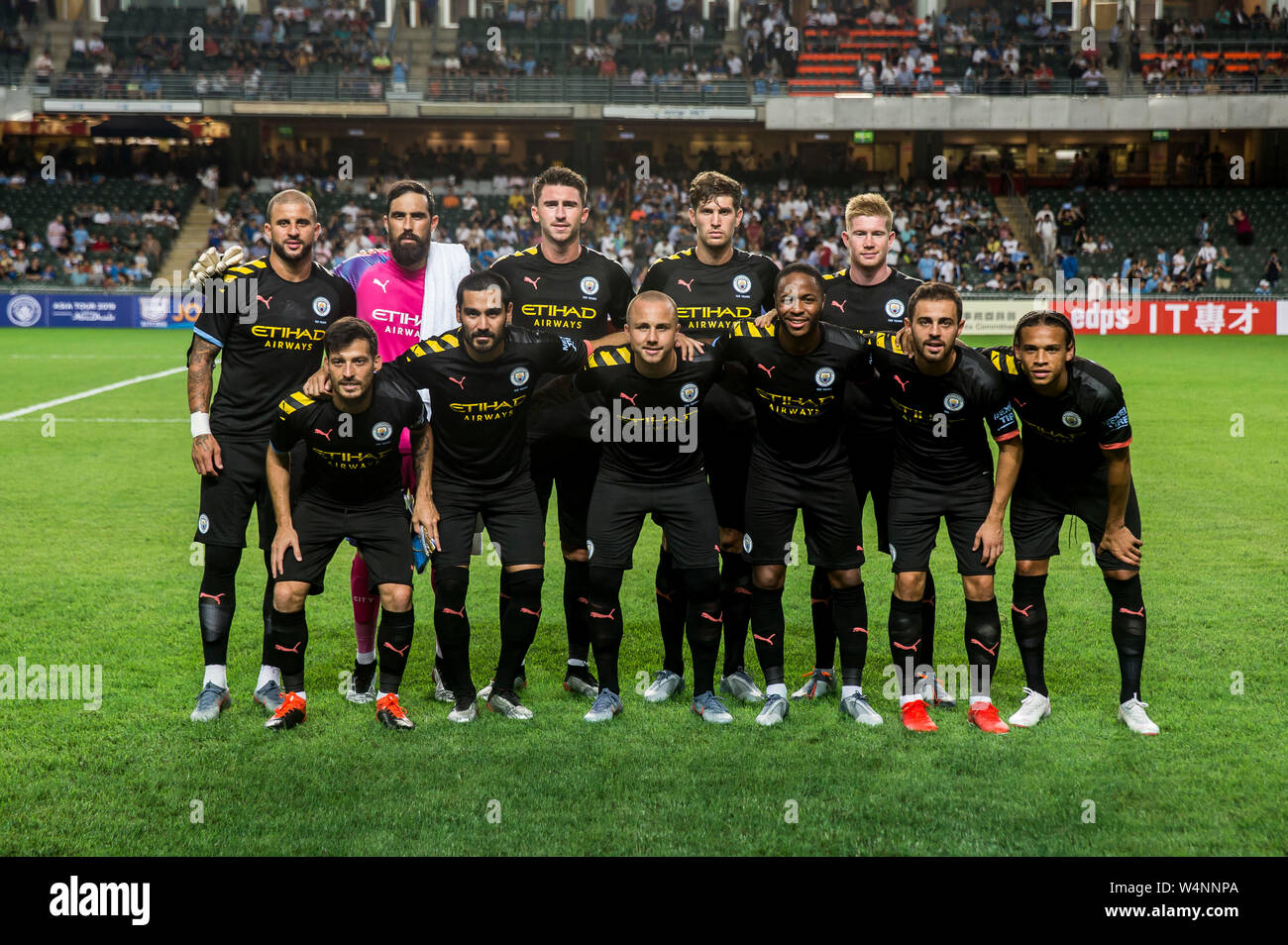 Hong Kong, Hong Kong SAR,Cina il 24 luglio 2019. Kitchee FC vs Manchester City Football Club la pre-stagione amichevole a Hong Kong Stadium,Causeway Bay. Uomo Foto Stock