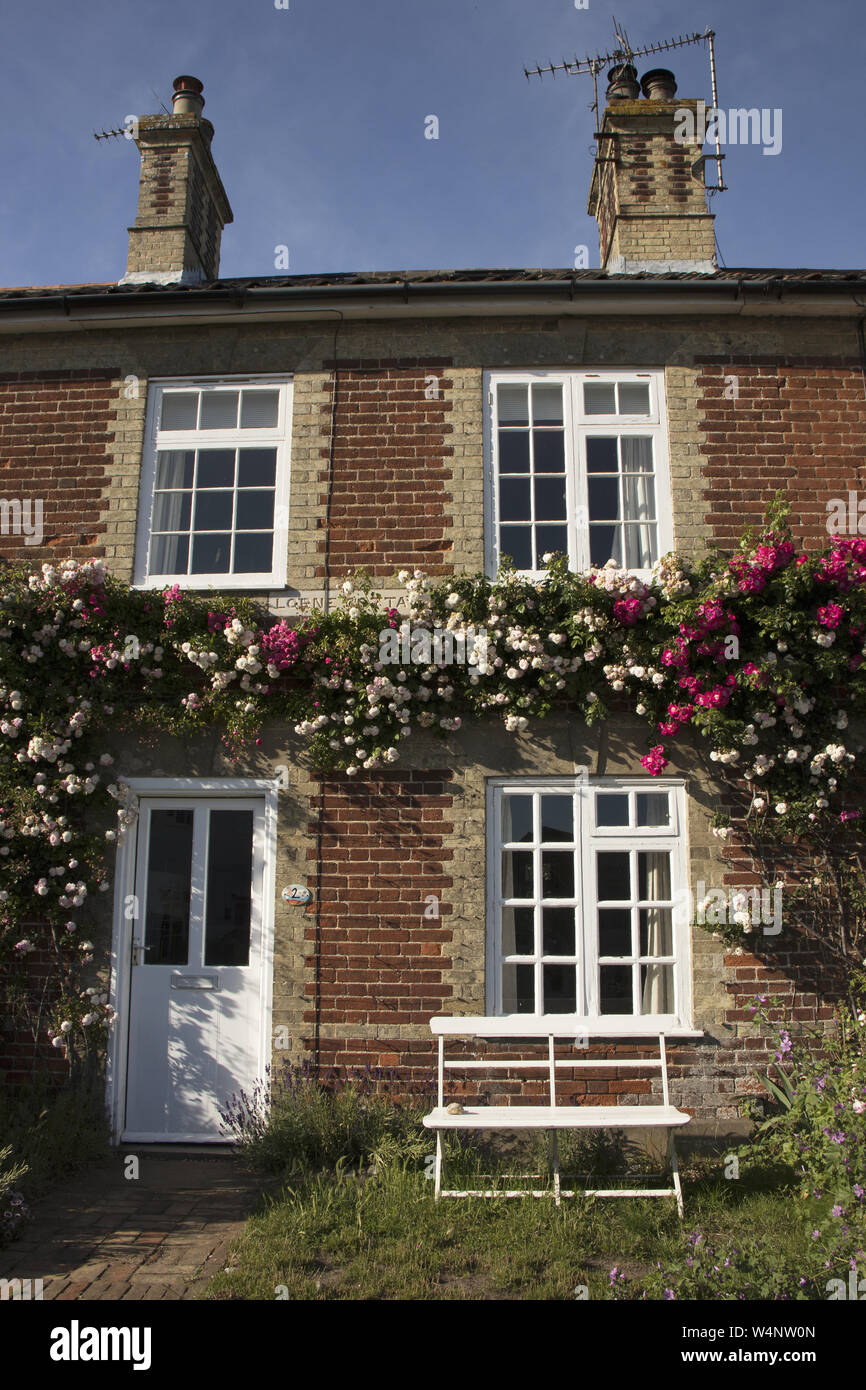 Una casa nel verde e Walberswick, Suffolk, Regno Unito Foto Stock