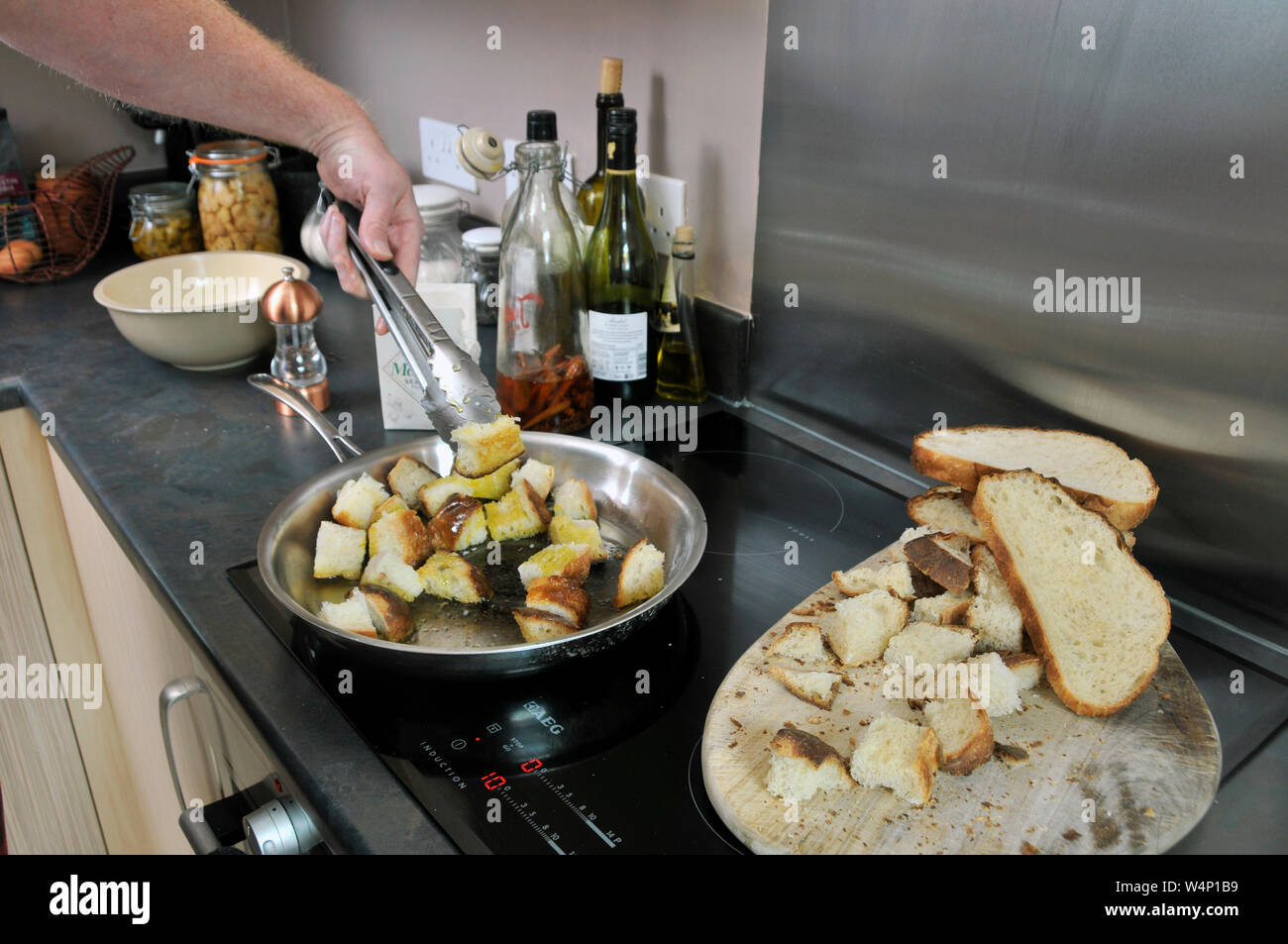crostini di pane Foto Stock