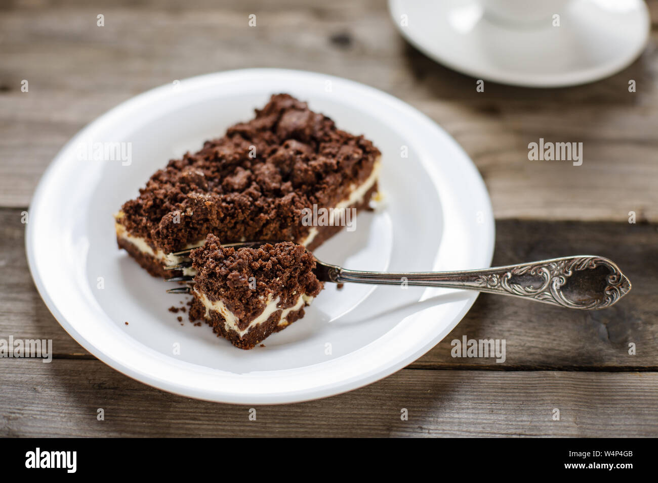 Cioccolato torta di formaggio Foto Stock