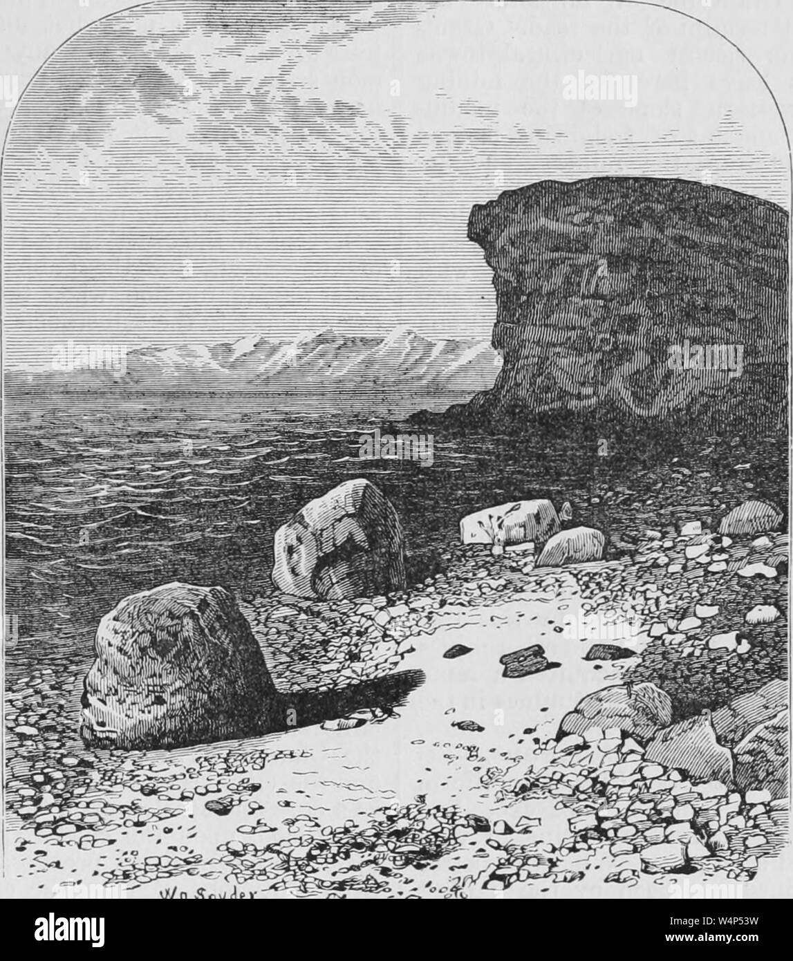 Incisione dei Lions Head Rock, fantastica Salt Lake, Utah, dal libro "pacifico" turistici da Henry T. Williams, 1878. La cortesia Internet Archive. () Foto Stock