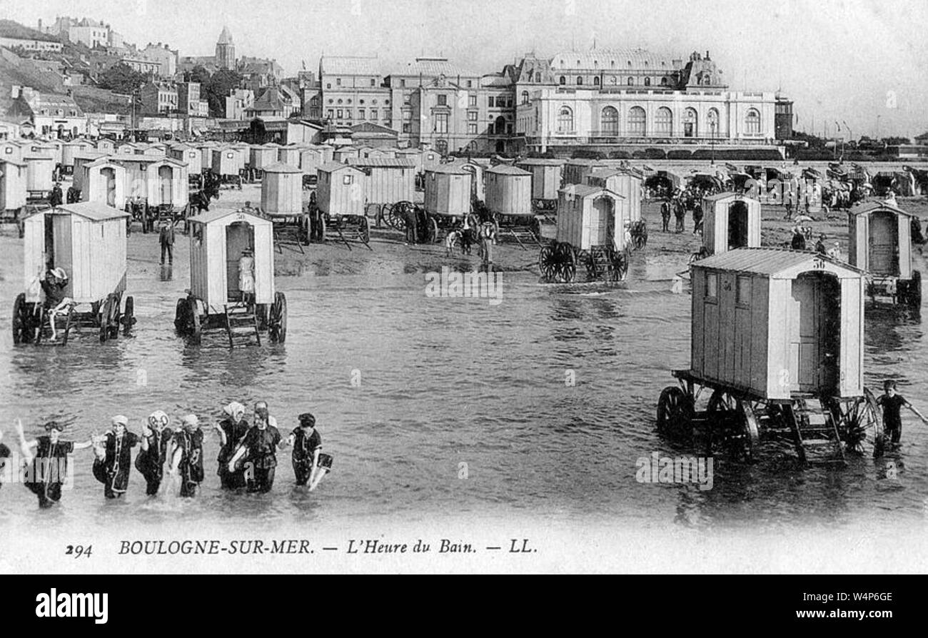 Cabine a Boulogne circa 1910 Foto Stock