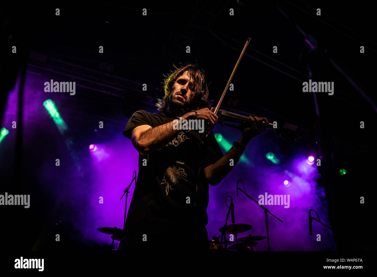 Bergamo, Italia - 19 Luglio 2019: Post-metallo fanghi-prog band Bosch che aveva originato in Orvieto, Italia svolge al ROCK SUL SERIO festival in Villa D Foto Stock