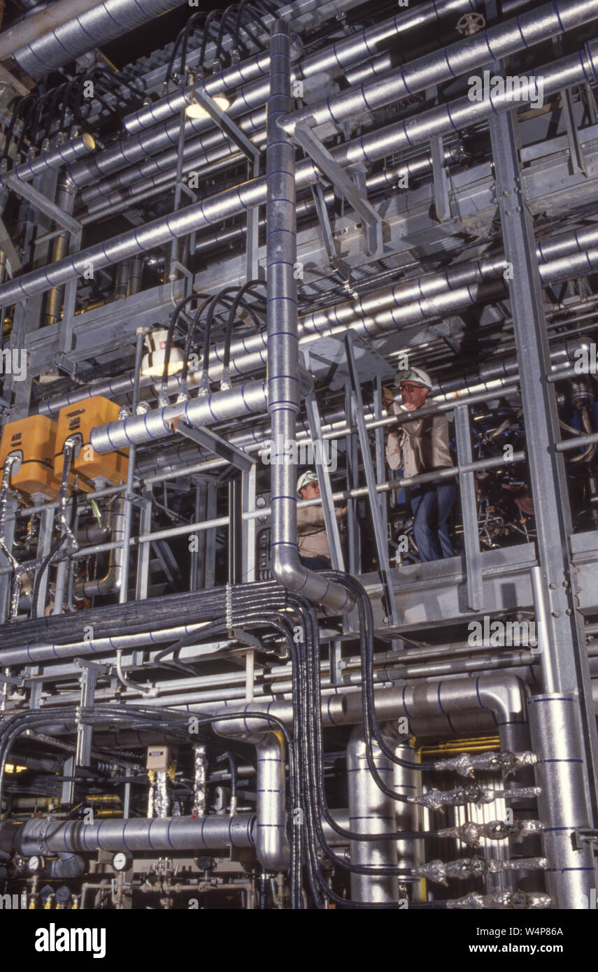 Cogenerazione di energia dei lavoratori Foto Stock