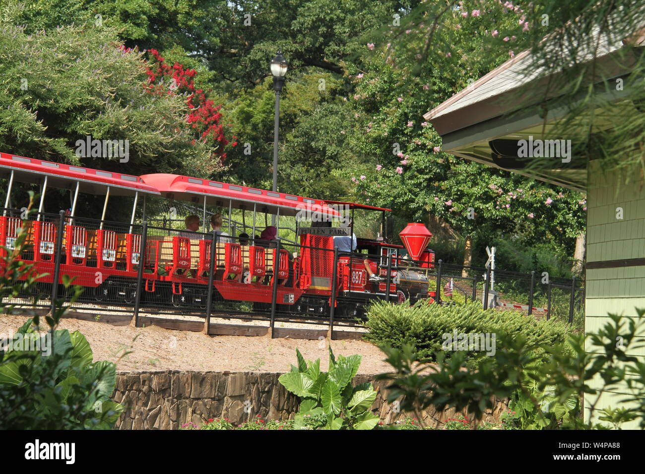 Miniatura di treno in Pullen Park, Raleigh, NC, Stati Uniti d'America Foto Stock