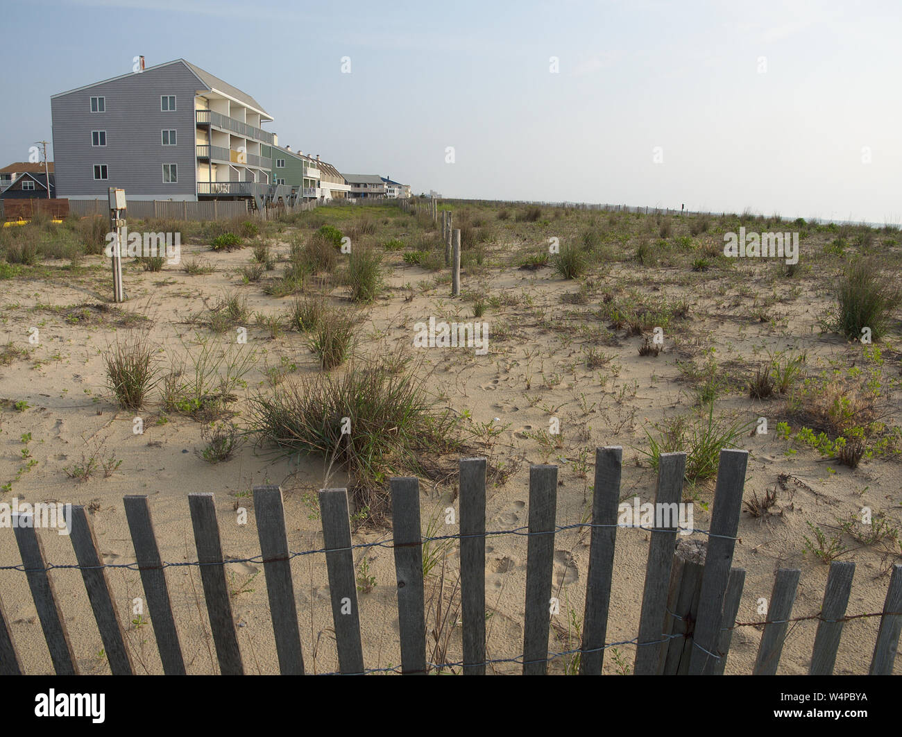 Paesaggio di casa sulla spiaggia su Dewey Delaware litorale Foto Stock