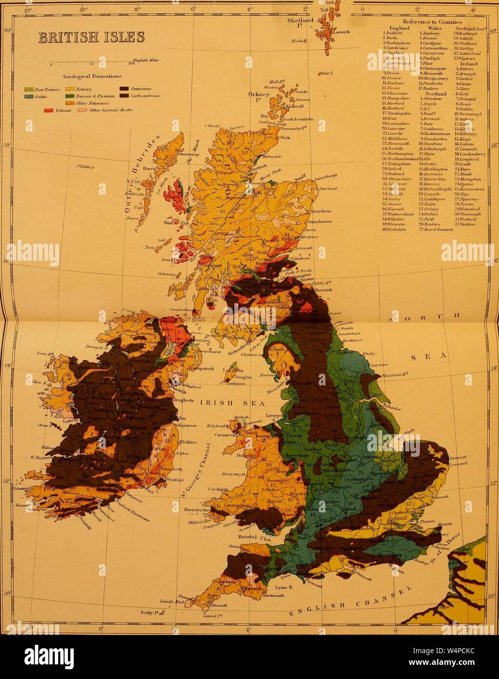 Mappa incise delle Isole Britanniche, dal libro "La terra e i suoi abitanti " da Elisee Reclus, 1881. La cortesia Internet Archive. () Foto Stock Mappa incise delle Isole Britanniche, dal libro "La terra e i suoi abitanti " da Elisee Reclus, 1881. La cortesia Internet Archive. () Foto Stock
