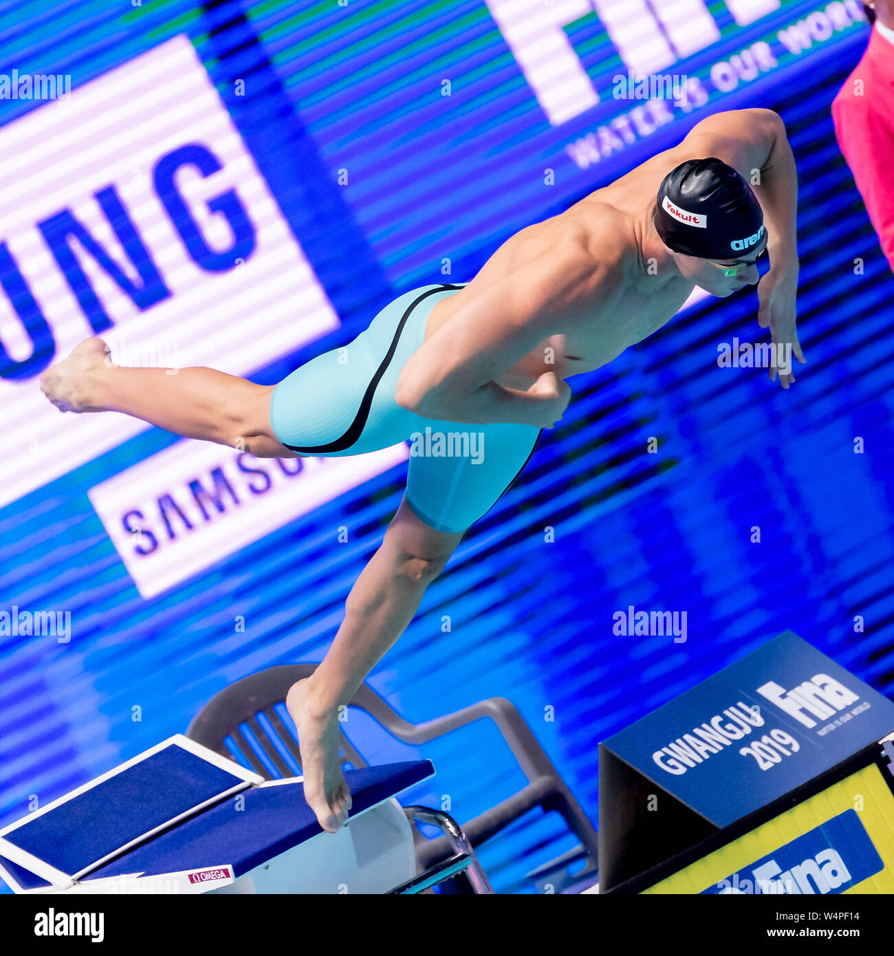 24 luglio 2019 Gwangju, Corea del Sud 18° Campionato Mondiale di Aquatica della FINA 24-07-2019: Zwemmen: WK 2019: Gwangju MIRESSI Alessandro ITA Italia Gwangju Corea del Sud 24/07/2019 Nuoto 100 uomini freestyle 18° Campionato Mondiale di Aquatica della FINA Centro Acquatico dell'Università di Nambu Foto © Giorgio Scala / Deepbluemedia / Insidefoto Foto Stock