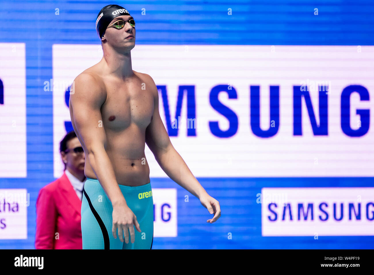 24 luglio 2019 Gwangju, Corea del Sud 18° Campionato Mondiale di Aquatica della FINA 24-07-2019: Zwemmen: WK 2019: Gwangju MIRESSI Alessandro ITA Italia Gwangju Corea del Sud 24/07/2019 Nuoto 100 uomini freestyle 18° Campionato Mondiale di Aquatica della FINA Centro Acquatico dell'Università di Nambu Foto © Giorgio Scala / Deepbluemedia / Insidefoto Foto Stock