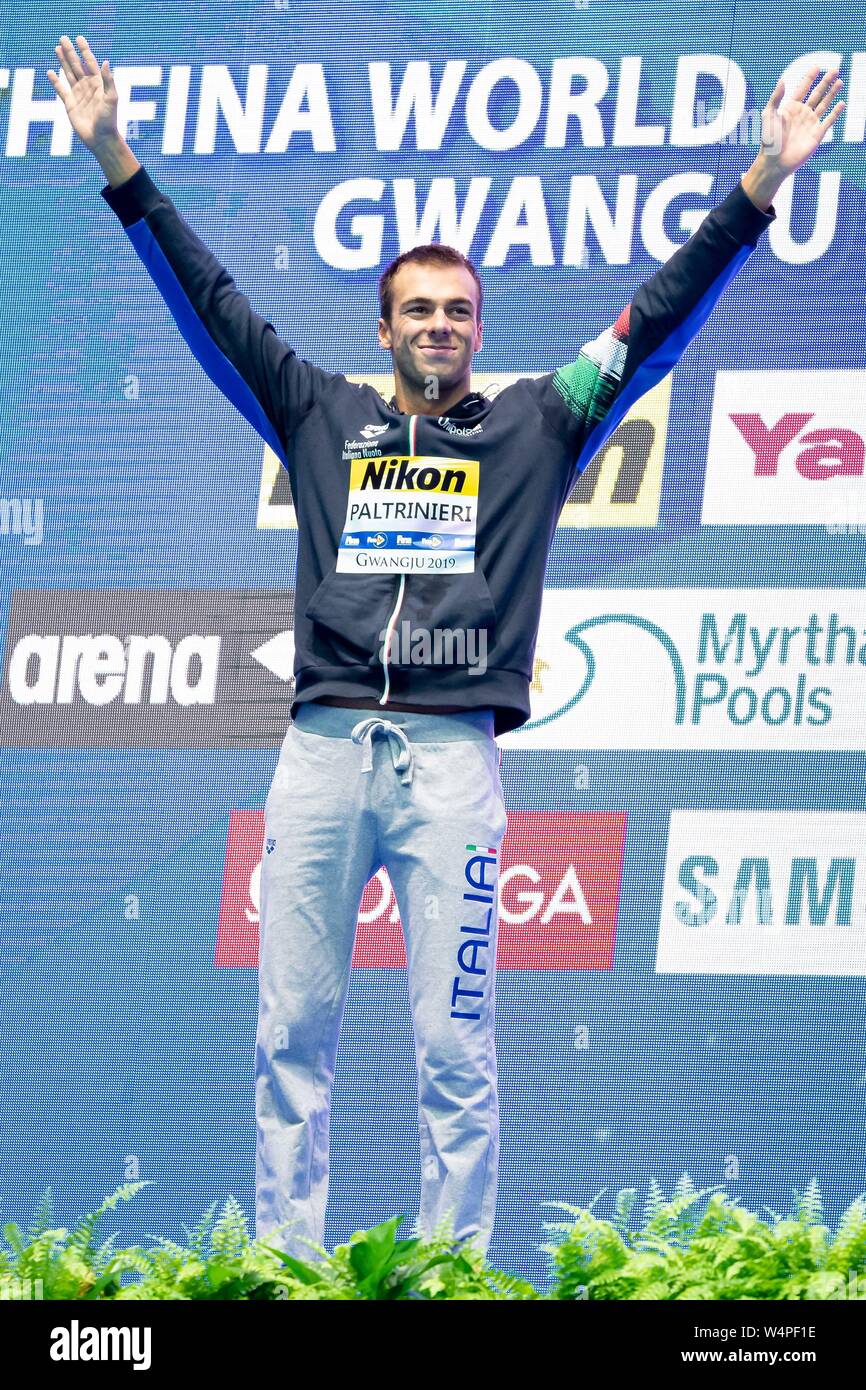 24 luglio 2019 Gwangju, Corea del Sud 18° Campionato Mondiale di Aquatica della FINA 24-07-2019: Zwemmen: WK 2019: Gwangju PALTRINIERI Gregorio ITA Italia Gwangju Corea del Sud 24/07/2019 Nuoto 800 uomini freestyle 18° Campionato Mondiale di Aquatica della FINA Centro Acquatico dell'Università di Nambu Foto © Giorgio Scala / Deepbluemedia / Insididefoto Foto Stock