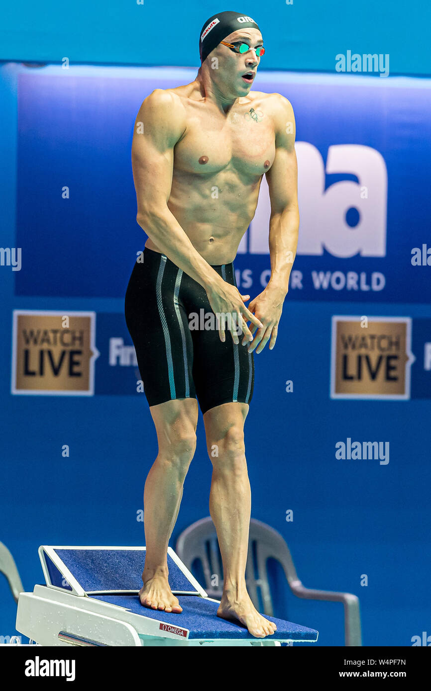 24 luglio 2019 Gwangju, Corea del Sud 18° Campionato Mondiale di Aquatica della FINA 24-07-2019: Zwemmen: WK 2019: Gwangju SCOZZOLI Fabio ITA ITALIA Gwangju Corea del Sud 24/07/2019 Nuoto uomini ©° finale di corsa fina18° Campionato Mondiale di Aquatica della FINA Centro Acquatico dell'Università di Nambu Foto   Andrea Masini / Deepbreastemeto / Indefeudia / Indefedefeudia Foto Stock
