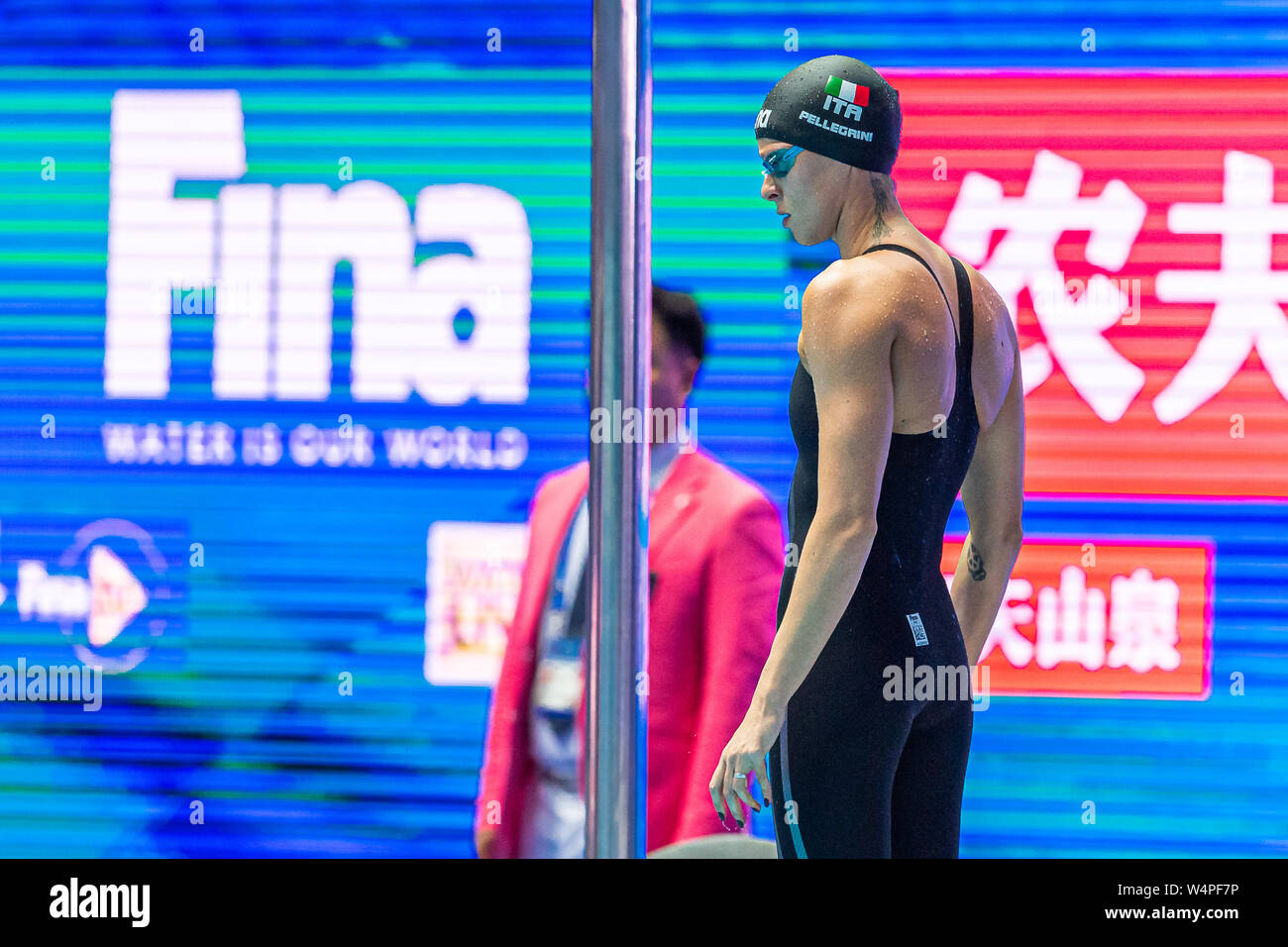 24 luglio 2019 Gwangju, Corea del Sud 18° Campionato Mondiale di Aquatica della FINA 24-07-2019: Zwemmen: WK 2019: Gwangju PELLEGRINI Federica ITA ITALIA Gwangju Corea del Sud 24/07/2019 Nuoto Donne 200m Freestyle Final 18° Campionato Mondiale di Aquatica della FINA Centro Acquatico dell'Università di Nambu Foto © Andrea Masini / Deepbluemedia / Insifosito Foto Stock