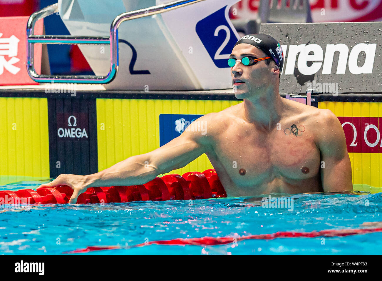 24 luglio 2019 Gwangju, Corea del Sud 18° Campionato Mondiale di Aquatica della FINA 24-07-2019: Zwemmen: WK 2019: Gwangju SCOZZOLI Fabio ITA ITALIA Gwangju Corea del Sud 24/07/2019 Nuoto uomini ©° finale di corsa fina18° Campionato Mondiale di Aquatica della FINA Centro Acquatico dell'Università di Nambu Foto   Andrea Masini / Deepbreastemeto / Indefeudia / Indefedefeudia Foto Stock