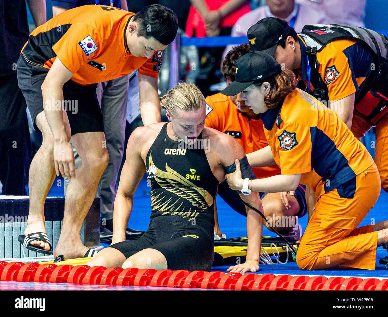 24 luglio 2019 Gwangju, Corea del Sud 18° Campionato Mondiale di Aquatica della FINA 24-07-2019: Zwemmen: WK 2019: Gwangju SJOESTROEM Sarah SWE SVEZIA Gwangju Corea del Sud 24/07/2019 Nuoto Donne 200m Freestyle finale 18° Campionato Mondiale di Aquatica della FINA Centro Acquatico dell'Università di Nambu Foto © Giorgio / Deepemebluodia / Indefeudia / Indefeudia Foto Stock