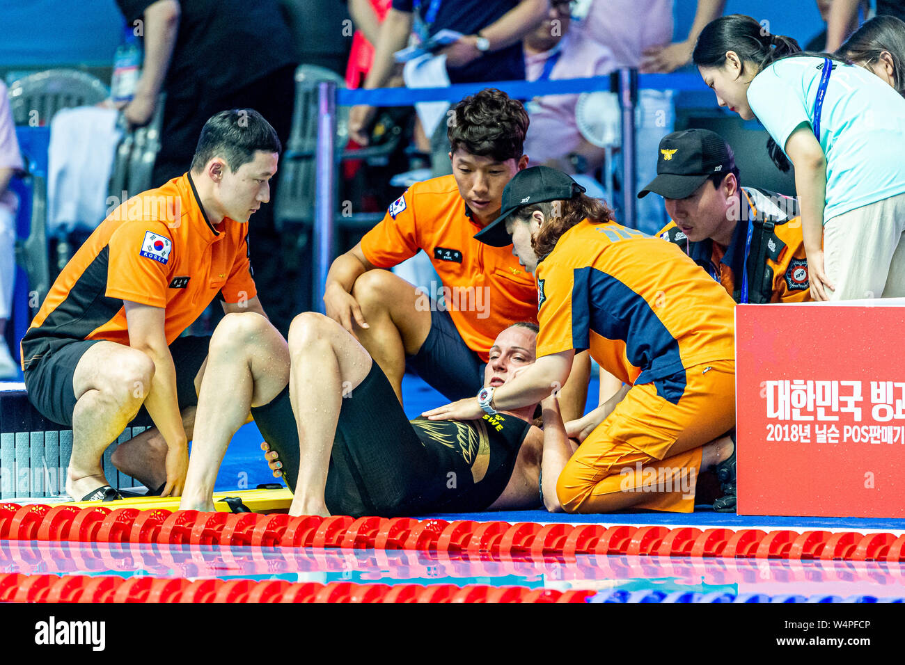 24 luglio 2019 Gwangju, Corea del Sud 18° Campionato Mondiale di Aquatica della FINA 24-07-2019: Zwemmen: WK 2019: Gwangju SJOESTROEM Sarah SWE SVEZIA Gwangju Corea del Sud 24/07/2019 Nuoto Donne 200m Freestyle finale 18° Campionato Mondiale di Aquatica della FINA Centro Acquatico dell'Università di Nambu Foto © Giorgio / Deepemebluodia / Indefeudia / Indefeudia Foto Stock