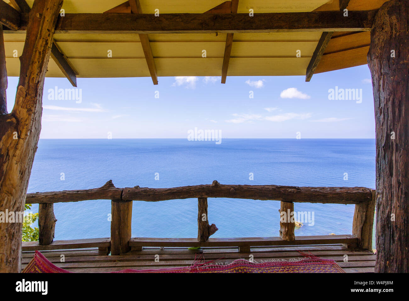 Terrazza con vista incredibile sul mare, Thailandia, Krabi, lanta Foto Stock