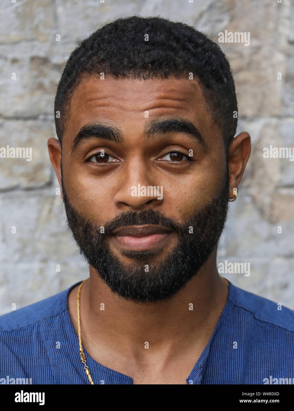 Londra, Regno Unito. Il 24 luglio, 2019. Anthony Welsh partecipando alla serata di apertura del Barbiere cronache alla Roundhouse di Londra Credito: SOPA Immagini limitata/Alamy Live News Foto Stock