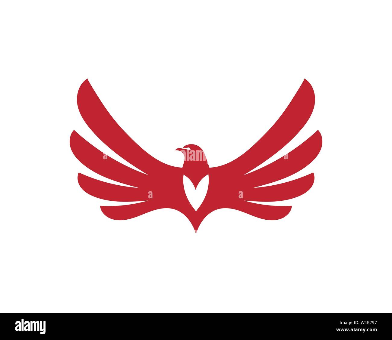 Falcon ala modello Logo illustrazione vettoriale design Illustrazione Vettoriale